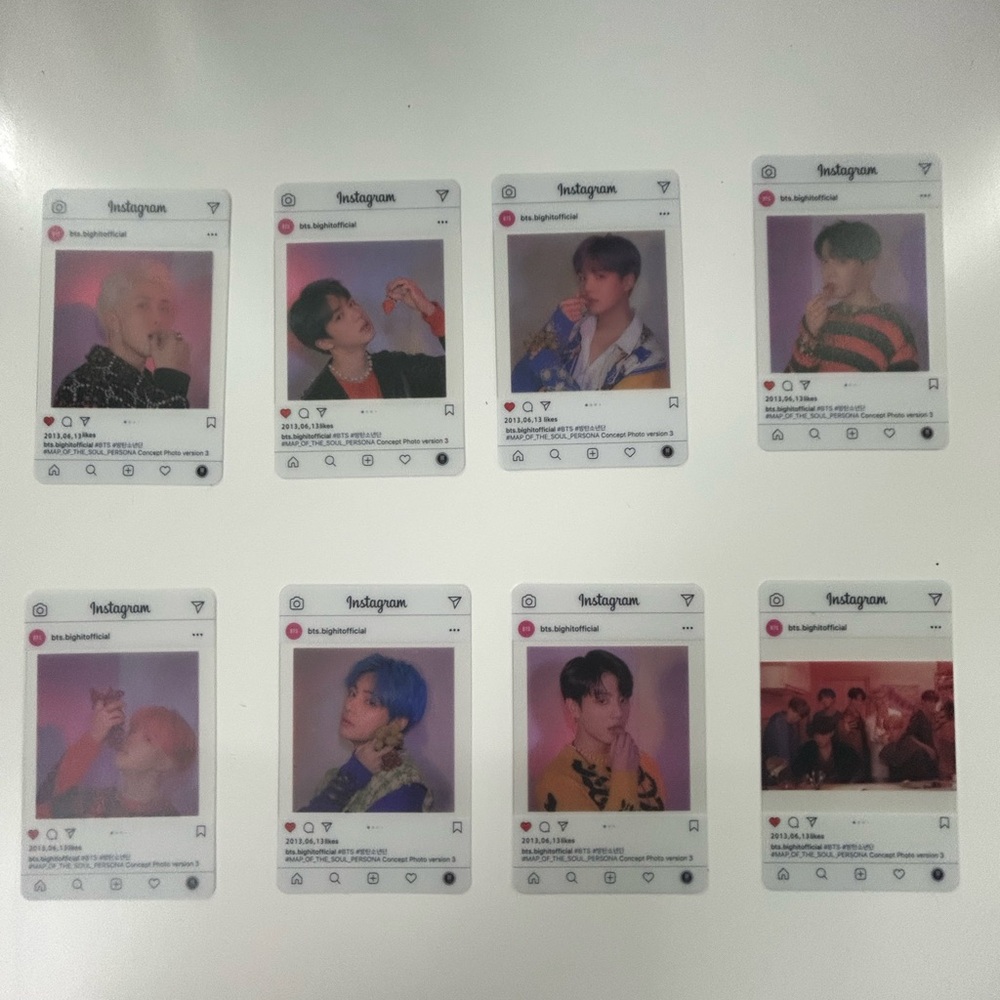 K-pop BTS Fanmade Photocard bundle - Instagram Template Set (set of 8)